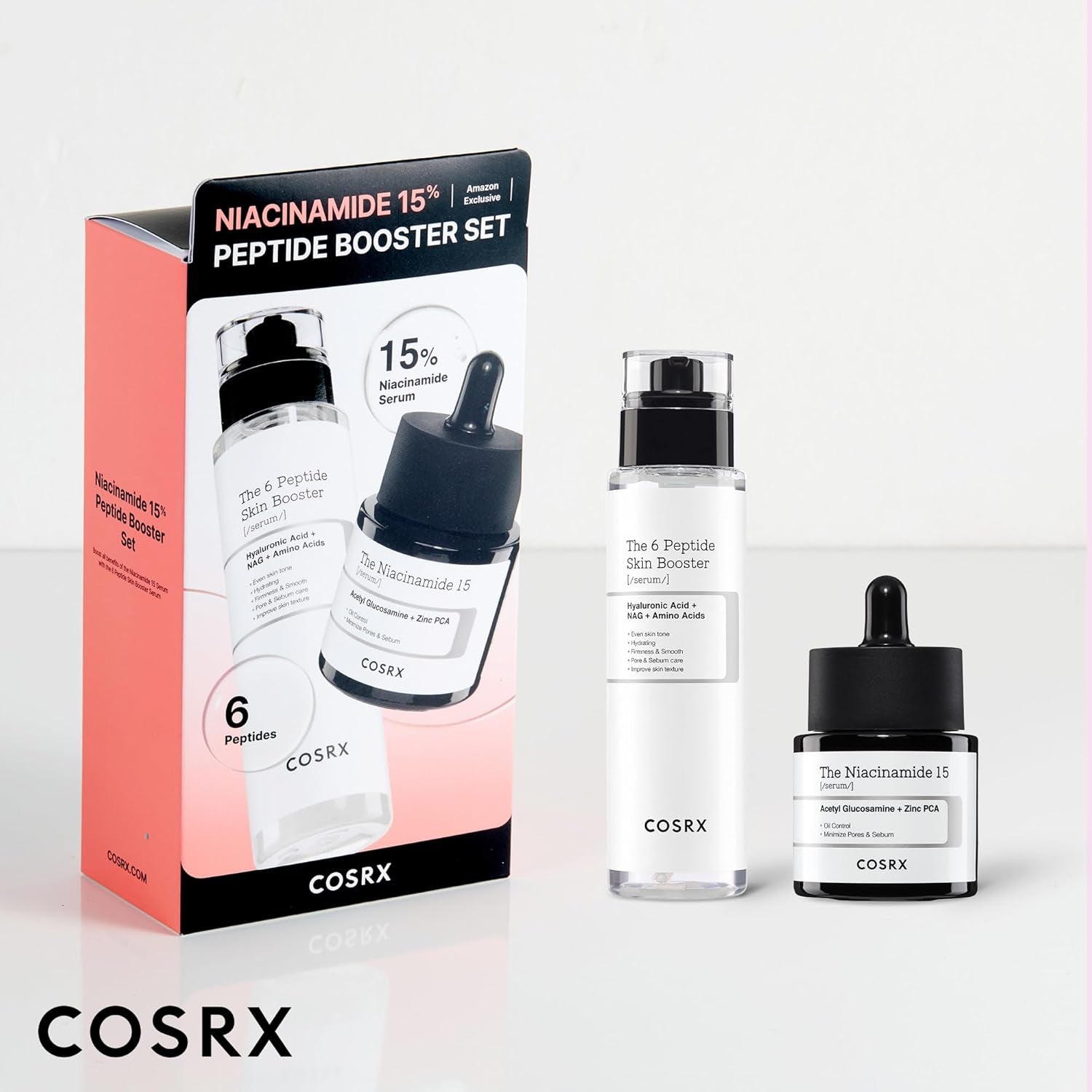 Exclusive Niacinamide 15% Peptide Booster Set - Enhance Your Glow with Korean Skin Care Gift Set & Serum