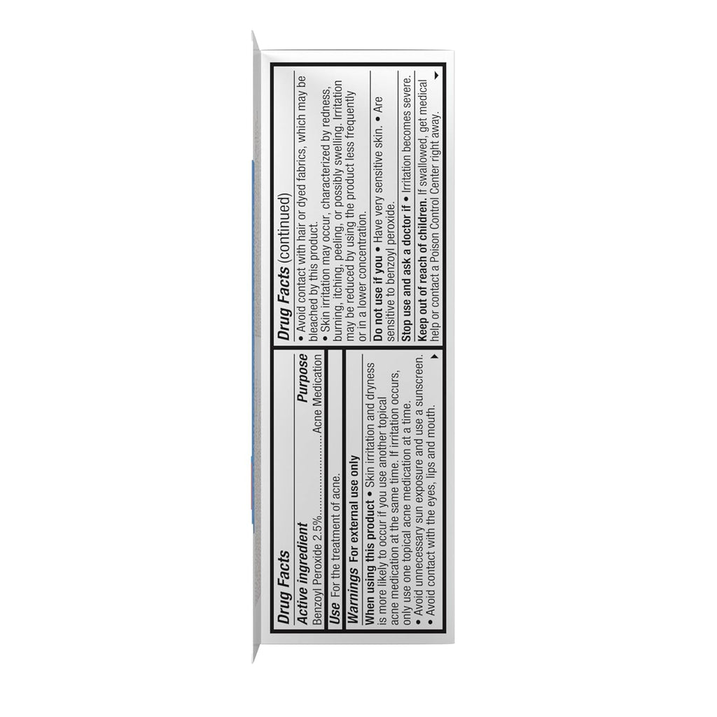 Neutrogena On-The-Spot Acne Spot Treatment Cream with 2.5% Benzoyl Peroxide, Gentle Face Blemish Medicine for Acne-Prone Skin, Vanishing Formula, Clinically Proven Day-1 Results, 0.75-Ounce Tube