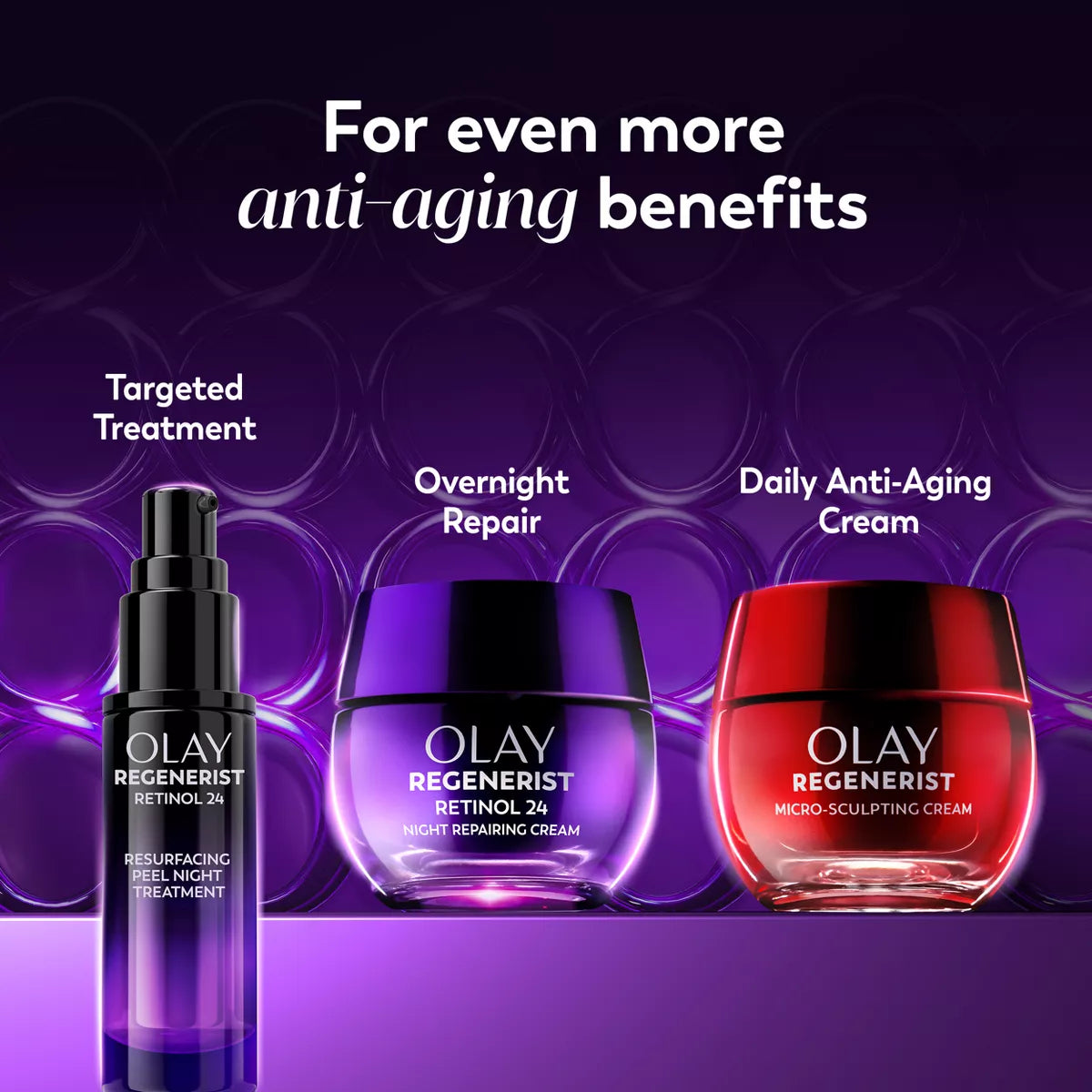 Olay Regenerist Retinol 24 + Peptide Night Face Moisturizer Fragrance-Free - Trial Size - 0.5Oz: for Normal, Oily, Combination, Mature, Dry Skin