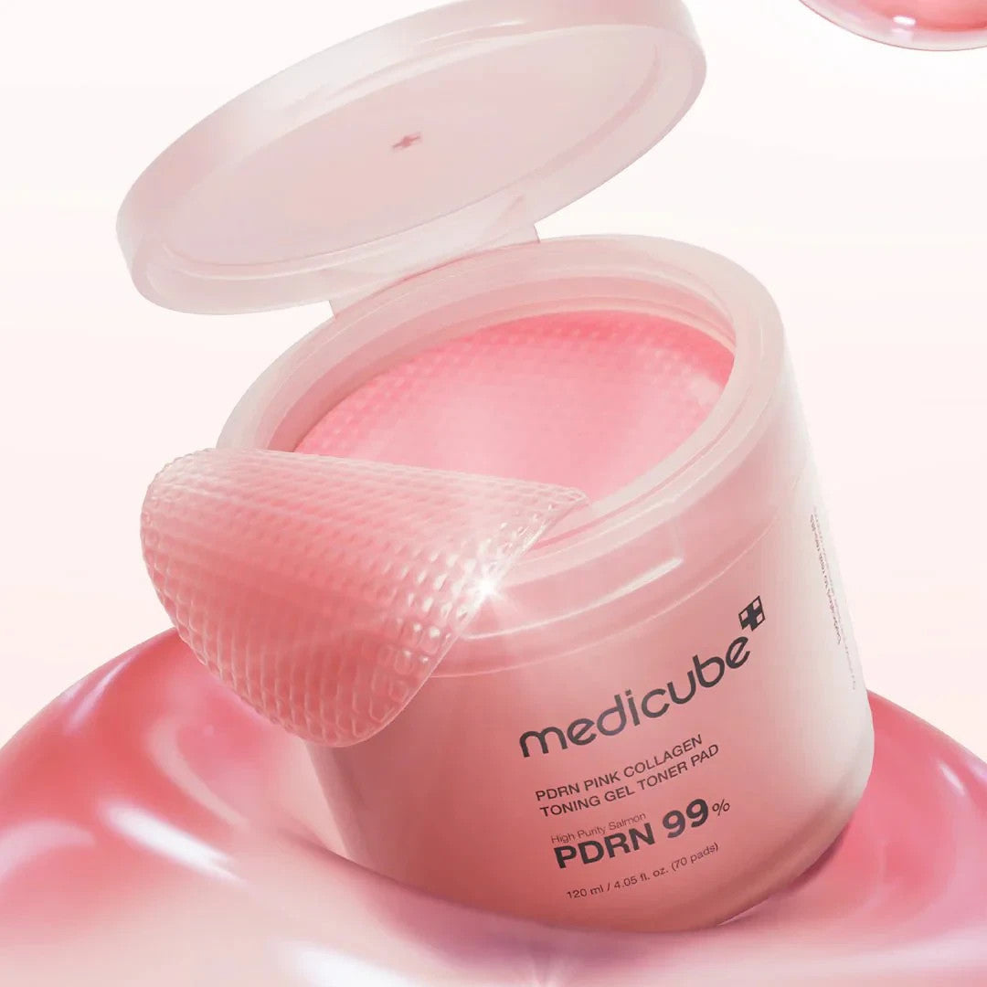 MEDICUBE PDRN Pink Collagen Toning Gel Toner Pad 70Pcs | 120Ml | Tracking