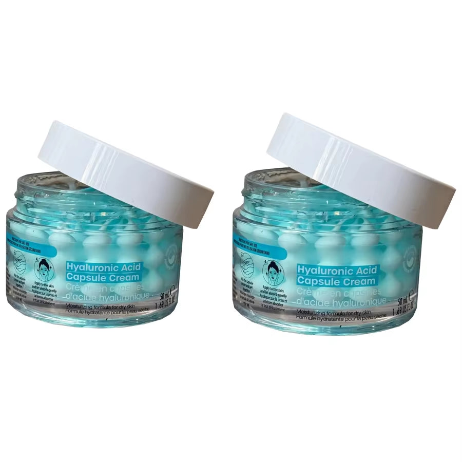 Hyaluronic Acid Capsule Cream with Hyaluronic Acid & Multiple Peptides, Moisturizes & Nourishes for Softer, Confident Skin