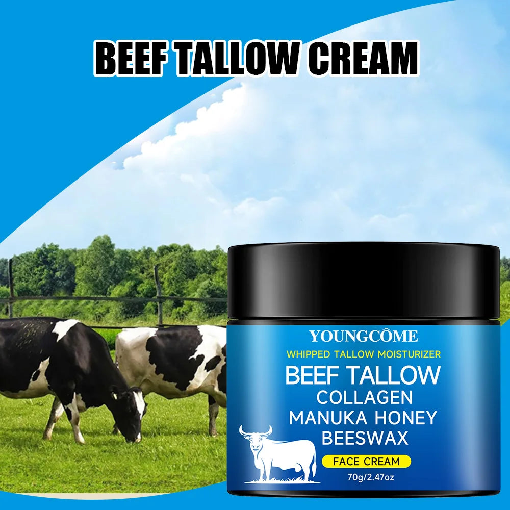 Tallow Face Cream Raw Honayolive Oil anti Aging Face Cream Wrinkle Remover Collagenr Smooth Wrinkle Moisturizing Firming