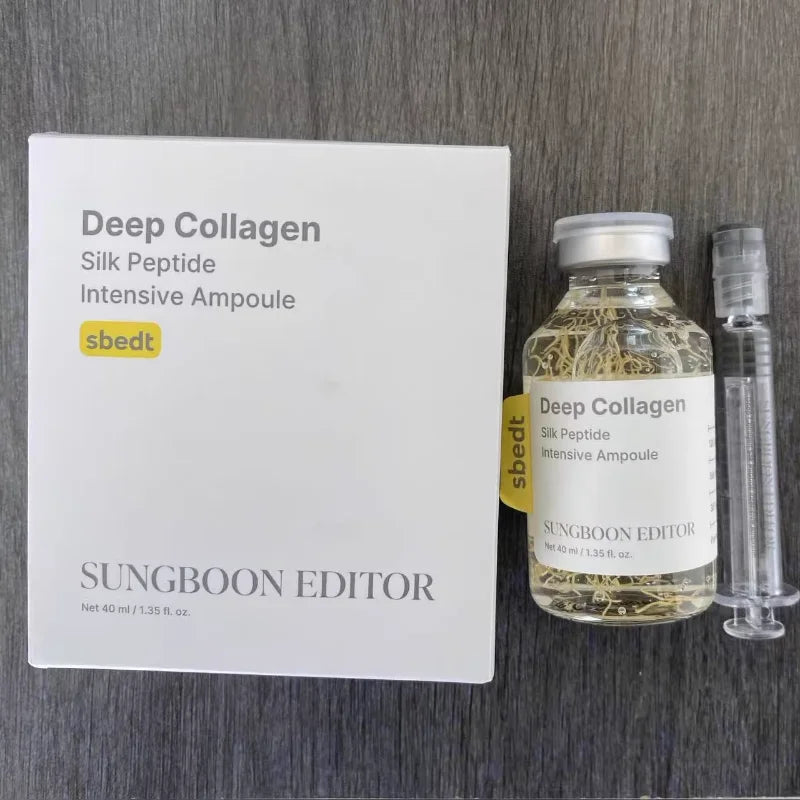 Silk Collagen Peptide Ampoule Serum Korean Care Set Deep Collagen Moisturizer Serum Retinol Power Capsule Cream Women Face Care