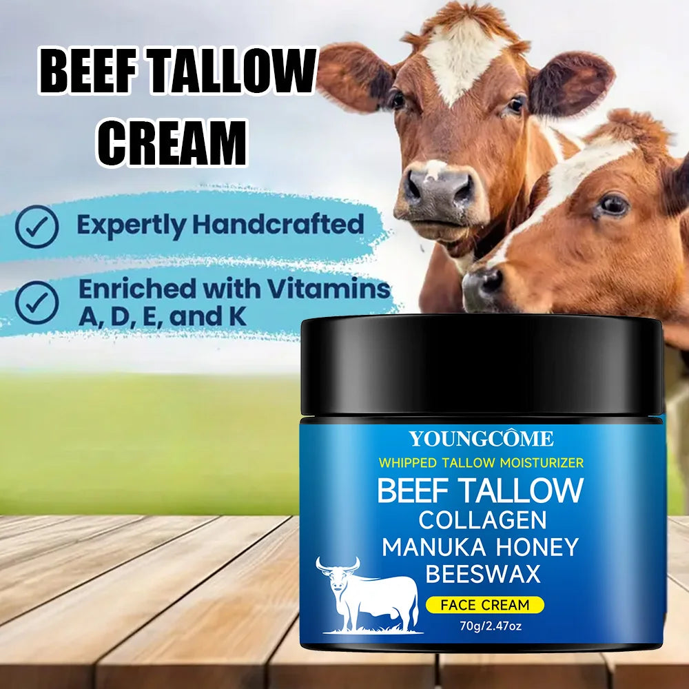 Tallow Face Cream Raw Honayolive Oil anti Aging Face Cream Wrinkle Remover Collagenr Smooth Wrinkle Moisturizing Firming