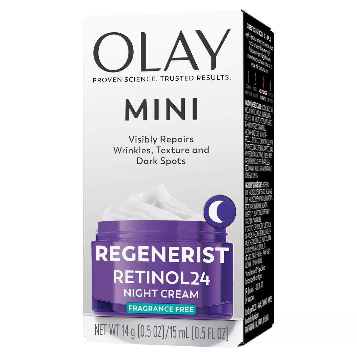Olay Regenerist Retinol 24 + Peptide Night Face Moisturizer Fragrance-Free - Trial Size - 0.5Oz: for Normal, Oily, Combination, Mature, Dry Skin