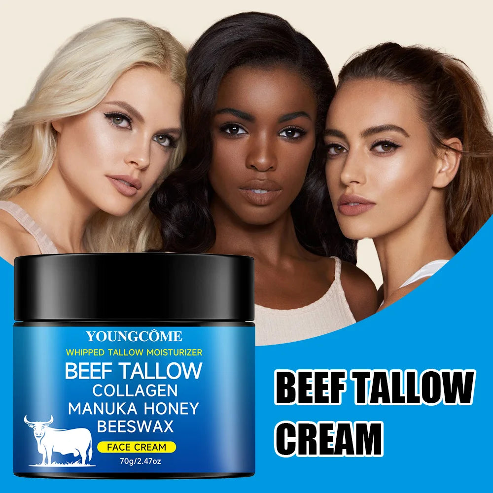 Tallow Face Cream Raw Honayolive Oil anti Aging Face Cream Wrinkle Remover Collagenr Smooth Wrinkle Moisturizing Firming