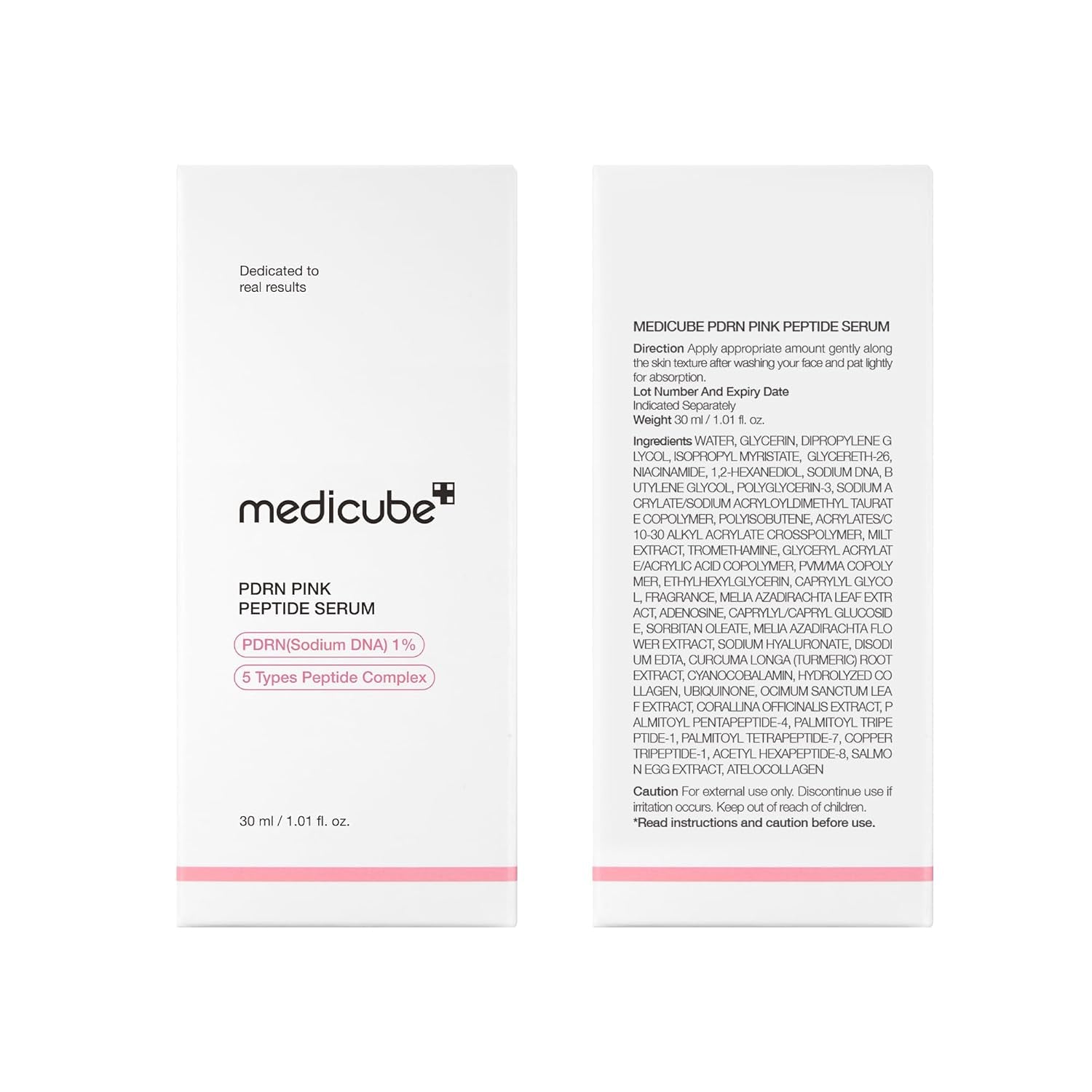 PDRN Pink Peptide Serum with Salmon DNA | Pink Glow Serum with Peptides & Niacinamide for Hydration & Firm-Looking Skin | Uneven Tone Care | Korean Skincare, 1.01 Fl. Oz