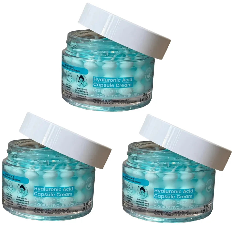 Hyaluronic Acid Capsule Cream with Hyaluronic Acid & Multiple Peptides, Moisturizes & Nourishes for Softer, Confident Skin