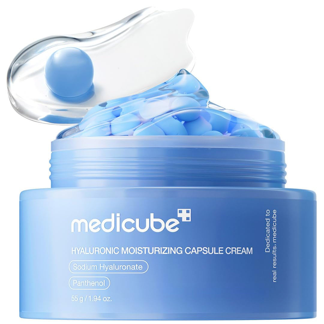 Capsule Cream with Hyaluronic Acid | 120H Lasting Hydration, Barrier Care, Calming Daily Facial Moisturizer for All Skin Types | Panthenol & Ceramides | Korean Skincare, 1.94 Oz